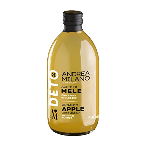 Deto Apple Cider Vinegar with Live Mother - 500ml of 100% Organic, Unfiltered, Unpasteurized & Raw Vinegar - Perfect for Gut Health & Improved Digestion