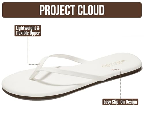 Project Cloud Flip Flops for Women Memory Foam Flats Sandals — view 3