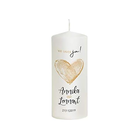 Vela de boda con nombre y fecha Cover