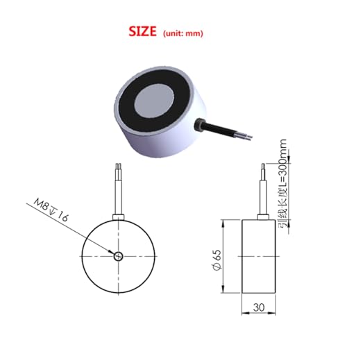 Petit électro-aimant de maintien circulaire 12v DC pour système de tri robotisé - 6