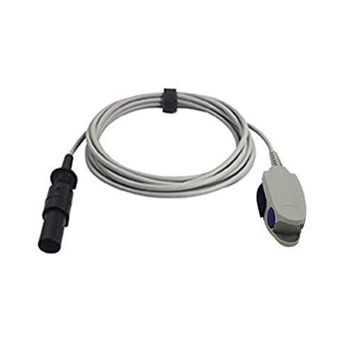 Sino-k Compatible for Datex Ohmeda OXY-F4-H Spo2 Sensor Finger Clip 9.8 ft 7 Pins Connector FDA/CE Approved