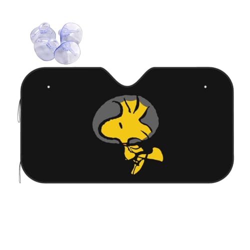 車用サンシェード スヌーピー フロントサンシェード 日除け 軽自動車 吸盤 UVカット 車窓日よけ 紫外線カット 日焼け防止 簡単取り付け 車用品 130×70cm