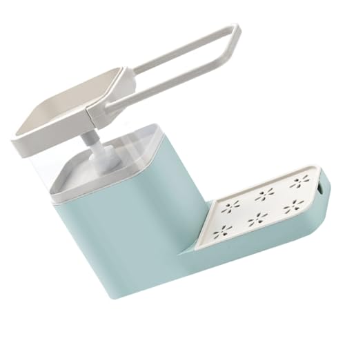 KOMBIUDA Manual Dish Soap Dispenser Pump Cute Soap Dispenser for Sink Dishwashing Brush Rack Storage Case