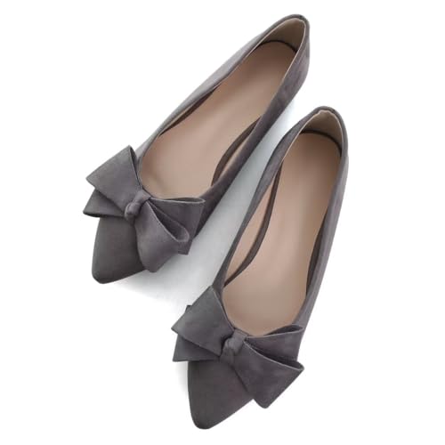 Image of TN TANGNEST Flats Shoes Women Comfort Casual Loafers | Classic Pointed Toe Bowknot Flats Cute Slip On Flats, Wear to Work Travel Walk