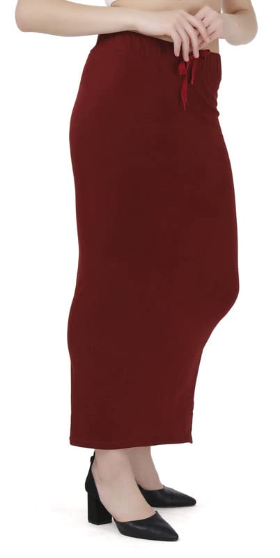 Image of Lycra Blend Cotton Saree Shapewear Petticoat for Women and Girls, Skirts Shapewear Dress for Saree