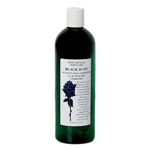 Bare Beauty Naturals Black Rose Shampoo, Face and Body Wash with Activated Charcoal//Sulfate Free, Plant Based // Hair Detox, Hair Detangler, Porosity (16 Fluid ounces, Pour top (bottle of 1))