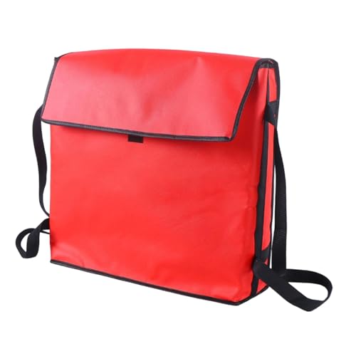 Insulated Bag Warmer Pack Sturdy Foldable Multiuse Large Capacity Pizza Carrier Insulated Bag for Food Service, Red