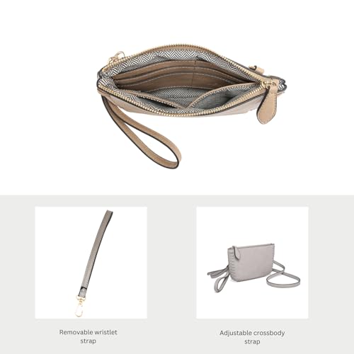 JEN & CO. Bonnie Whipstitch Small Crossbody Bags for Women Vegan Leather Wristlet Wallets Clutch Purses Shoulder Handbag4