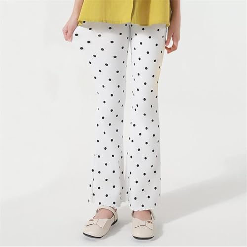 Beessbest Girls Flare Pants Polka Dot Kids Bell Bottom High Waisted Stretchy Flared Leggings 2-13Y2