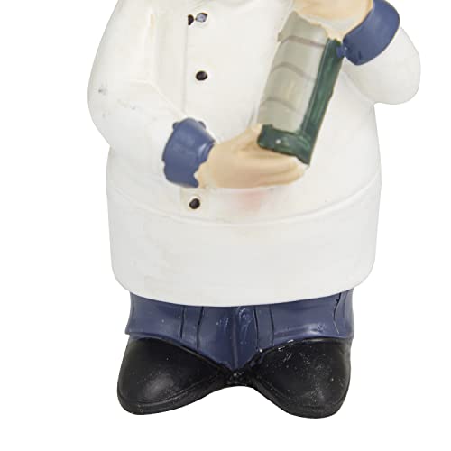 Deco 79 Polystone Chef Sculpture, Set Of 3 5", 4", 6" H, White #TOP4