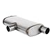Flowmaster 72206 FlowFX Muffler 2.5 Inlet/Outlet - Oval Body - Transverse - Moderate Sound 409 Stainless Steel