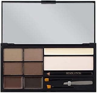 Makeup Revolution, Ultra, Brow Palette, Medium-Dark, 8 Shades, 19g