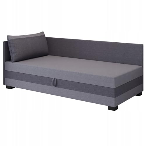 Tapczany24 Ilia+ Boxspringbett Grau 123x198