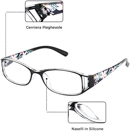 WALMXX 6 pairs Reading Glasses, Women Fashion and elegant anti-blue light HD resin old Reading Glasses — 사진 3