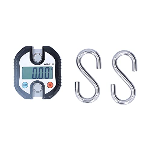 Marhynchus Mini Escala de Grúa Digital de 150 Kg con Pantalla de Doble Precisión para Compras de Comestibles, Equipaje, Entrega Expresa (BLACK)