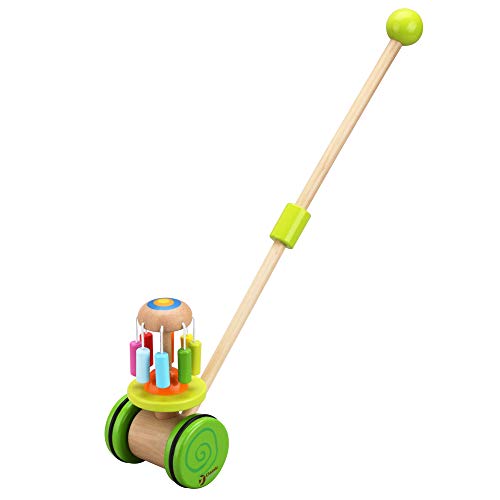 Classic World 3305 Jouet en Bois Pousser Rainbow Fleur Haute Qualité