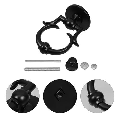 Heurtoir de porte moderne mat noir avec poignée simple - 6