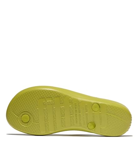 Image of FitFlop Womens iQushion Rubber Flip-Flops with Contoured Footbed for Walking, Lightweight Ergonomic Flip Flop Sandals with Arch Support and Foot Impact Pillows