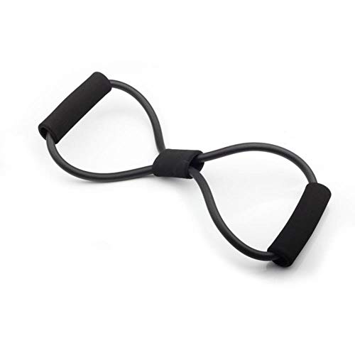 Preisvergleich Produktbild MIZ Fitness-Widerstandsband, Widerstandsband, dick, elastisch, für Yoga Schwarz