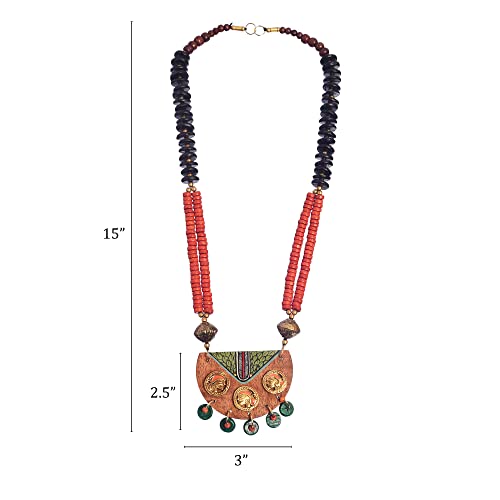 Image of AAKRITI ART CREATIONS Handcrafted Tribal Dhokra Necklace Collection | Royal, Pharaoh & Butterfly-Inspired Artisan Brass Statement Jewelry | Ethnic, Elegant & Artistic Necklaces for Women