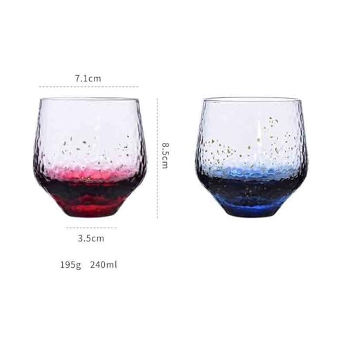 Copas de cóctel vaso de cristal con base martillada que evita vuelcos 3