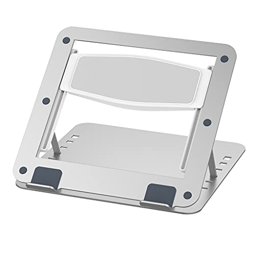 Soporte refrigerado para laptop, soporte silencioso de aleación de aluminio, adecuado para monitor de escritorio y mesa, compatible con laptops de 11'', 12'', 13'', 14'', 15'', 16'' y 17'' miniatura 7