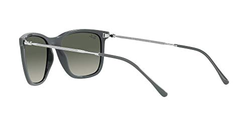 Image of Ray-Ban Unisex Sunglasses Black Frame, Blue /Grey Lenses, 56MM