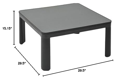 YAMAZEN Casual Kotatsu (75cm Square) Black ESK-751(B) - Thumbnail 2