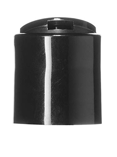 Newday Bottles, 4 Oz Empty Plastic Bottles BPA-Free Made in USA with Disc Cap Lids, Pack of 6 (4 Ounce, Clear with Black Cap)