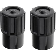 Jili Online 2pcs Durable Plastic Tenor Saxophone End Plug Flat B Sax Accessory Black