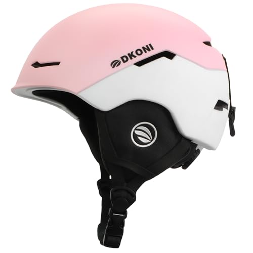 DKONI Snowboard Helmet (Medium, Pink/White)