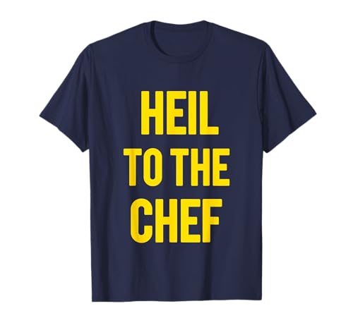 Heil dem Chef T-Shirt – Divertente grembiule chef chef parodia replica design. Dire salvezza al capo con questo divertente design robotico. Disponibile nelle taglie da uomo, donna, ragazzi e bambini, questa maglietta con grafica è un grande regalo.