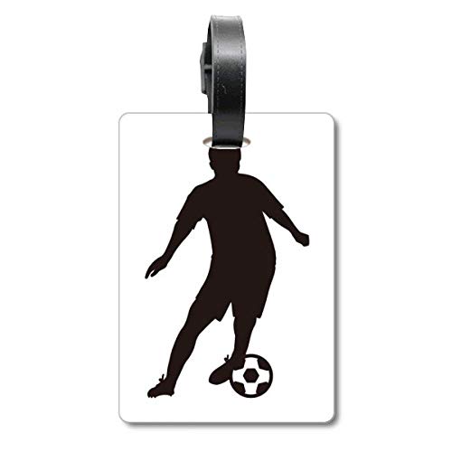 Étiquette de valise football pour identification de bagage voyage