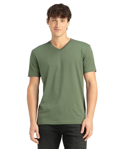 Image of Jockey 2726 Men Super Combed Cotton Rich Solid V Neck Half Sleeve T-Shirt