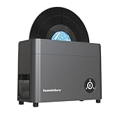 HumminGuru Pulitore per dischi in vinile - Macchina per la pulizia dei dischi in vinile a ultrasuoni da 40 kHz con asciugatura automatica e filtri (HG01 Grigio scuro, 12 pollici)