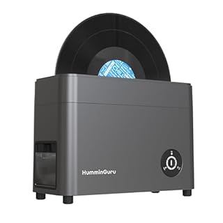 HumminGuru Macchina Lavadischi Ad Ultrasuoni: Macchina per la pulizia di dischi in vinile ad ultrasuoni da 40 kHz con asciugatura automatica, 1Y garanzia (HG01 con adattatori per dischi da 7'' e 10'')