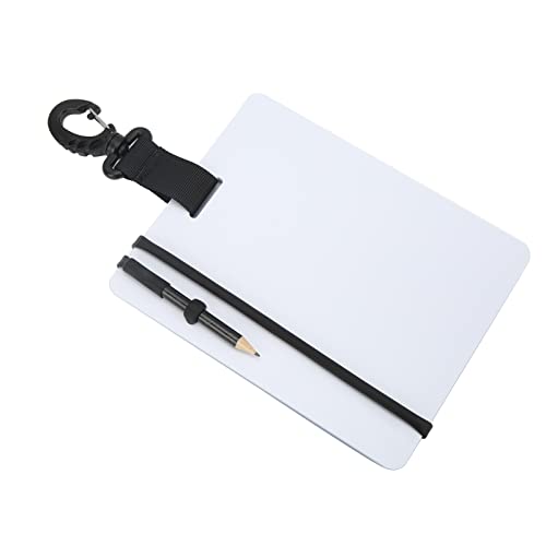 Underwater Writing Sign Diving Word Pad for Communication 360 ° Buckle for Diving Swimmers PC Material (Large size 147 * 183 * 3mm)