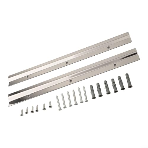 Image of 2PCS Z-Clamps Frame Hooks 30cm Metal Hanging Rail for Pictures Artwork Decorations Strong Load Capacity 80 Pounds, Easy Install, Silver