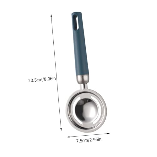 Mobestech Separatori Di Uova in Acciaio Inossidabile 2 Pezzi Manico in Pp Azzurro, Divisori Per Tuorlo D'uovo Pratici e Sicuri Per Uso Domestico in Cucina - immagine 3