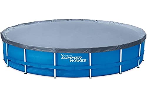 Summer Waves Telo per Piscina Tubolare Hors-Sol 4,57 m, copertura per Piscina rotonda - Protezione 4 stagioni - Barriera Contro Vegali, Alghe e insetti - Mantiene la temperatura 11536