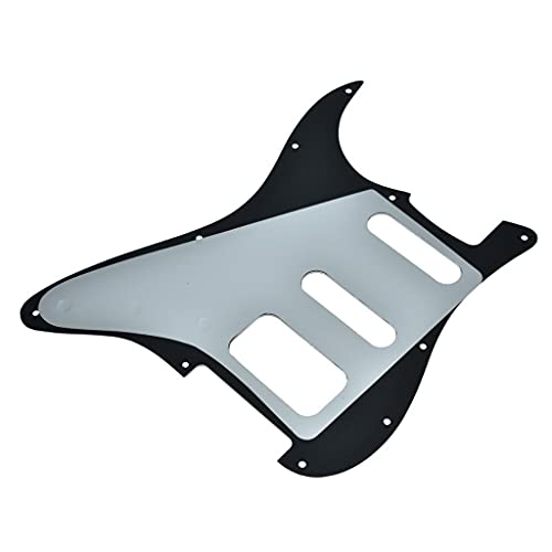 Image of Dopro 11-Hole Strat HSS Guitar Pickguard 3-Screw Humbucking Pickup Mount Fits American Fender Stratocaster Matte Black
