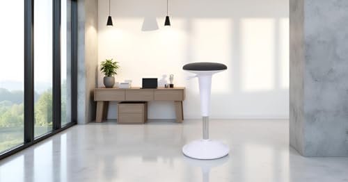 Image of We're it Ergonomic Standing Desk Stool - Height Adjustable Wobble Active Seating Chair for Sit Stand Desks, 22.5-29.5 Inches, Grey
