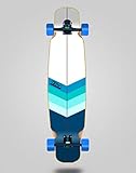 Aow Skate Skateboard Longboard Complete Mix Bamboo 46x9 Blue Arrow