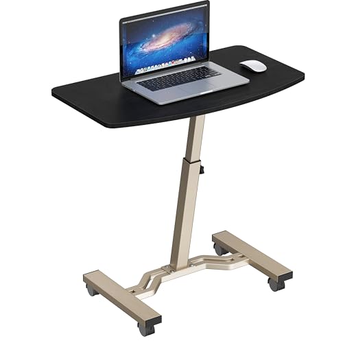 SHW Height Adjustable Mobile Laptop Stand Desk