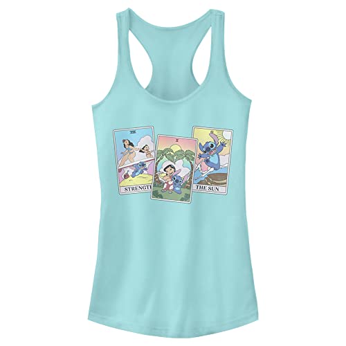 Junior's Lilo & Stitch Family Tarot Cards Racerback Tank Top - Cancun - Me - image 1