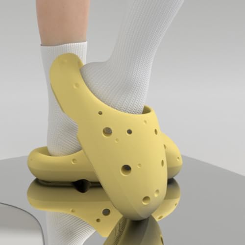 Kawaii Soft Cheese Platform Slippers for Women Non-Slip Holey Sandals Cute Indoor Outdoor Comfort Shoes Bathroom Used2