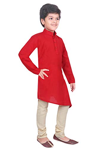 Image of AHHAAAA Kids Ethnic Wear Kurta and Pyjama Set for Boys