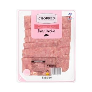 Chopped cocido en lata Hacendado finas lonchas Paquete 150 g Pack 2