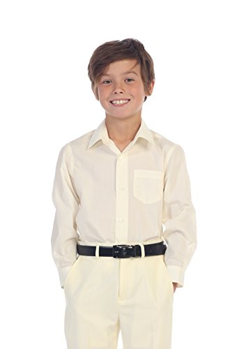 Image of Gioberti Boys Long Sleeve Solid Dress Shirt