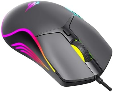 Havit Mouse Gamer MS1029 USB Iluminação RGB, 6 botões 1200-1800-2...